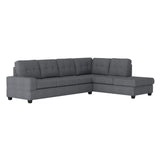 Maston Dark Gray 3-Piece Reversible Sectionals And Storage Ottoman - Ornate Home