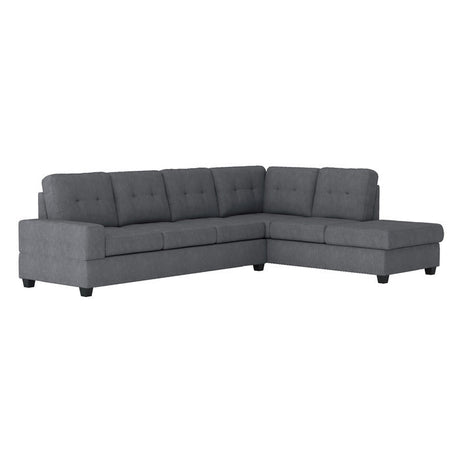 Maston Dark Gray 3-Piece Reversible Sectionals And Storage Ottoman - Ornate Home