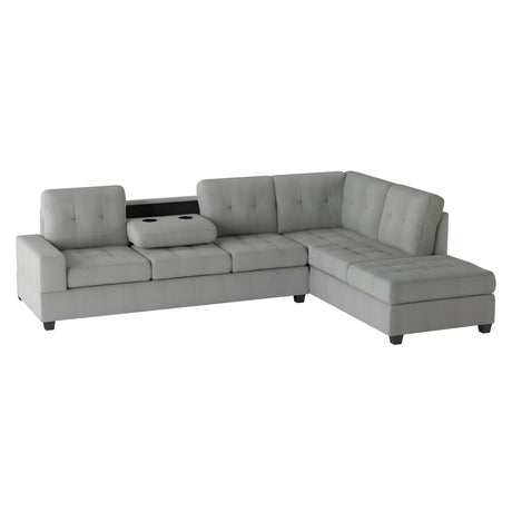 Maston Gray 2-Piece Reversible Sectional - Ornate Home