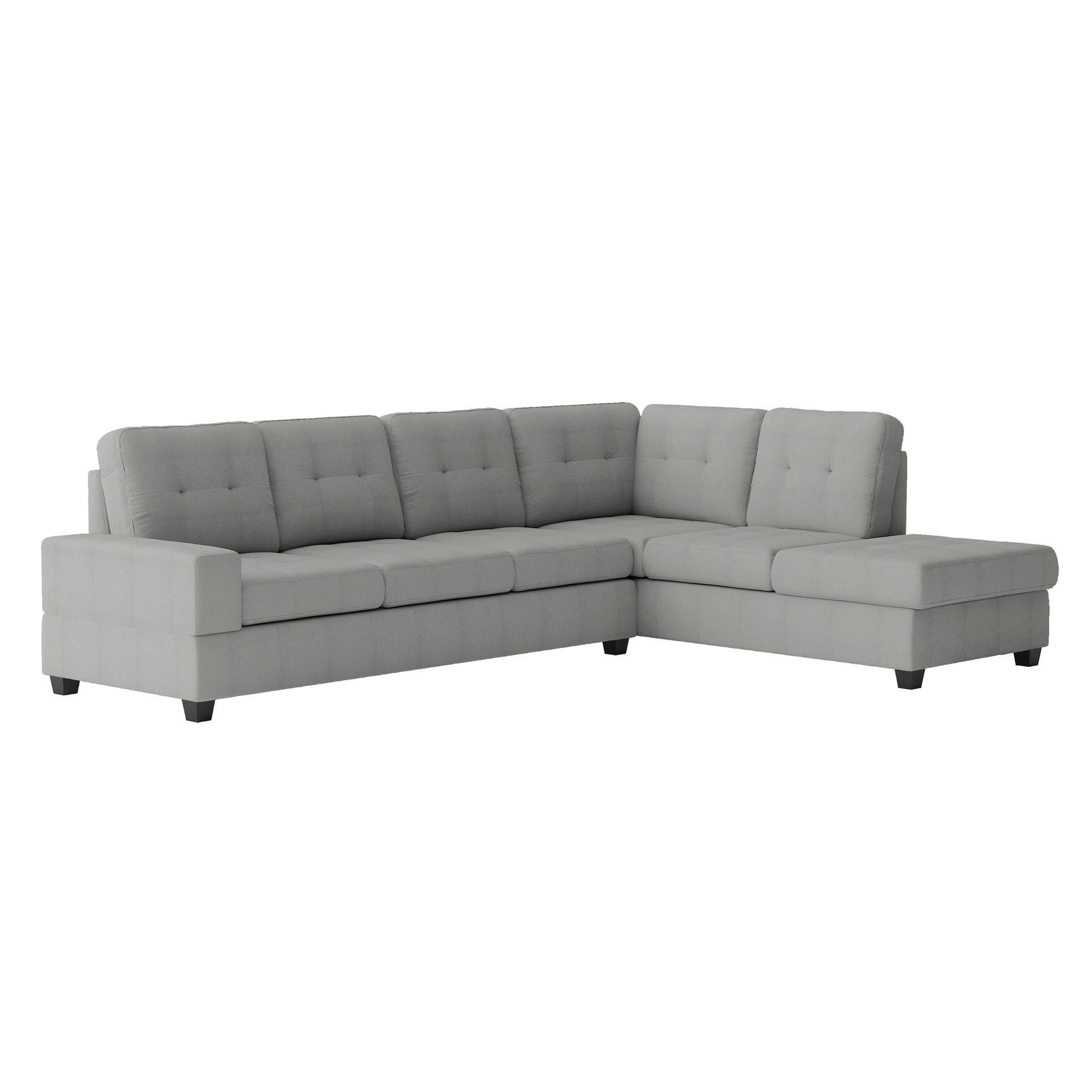 Maston Gray 3-Piece Reversible Sectionals & Storage Ottoman - Ornate Home