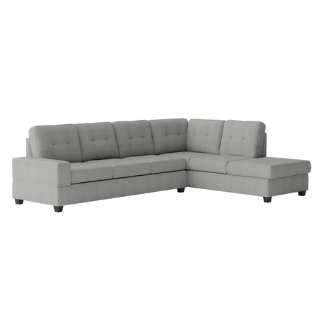 Maston Gray 3-Piece Reversible Sectionals & Storage Ottoman - Ornate Home