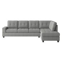 Maston Gray 3-Piece Reversible Sectionals & Storage Ottoman - Ornate Home