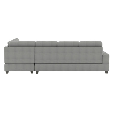 Maston Gray 3-Piece Reversible Sectionals & Storage Ottoman - Ornate Home