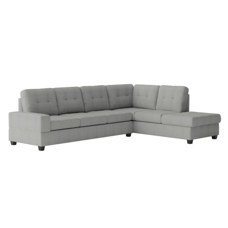 Maston Gray 3-Piece Reversible Sectionals & Storage Ottoman - Ornate Home