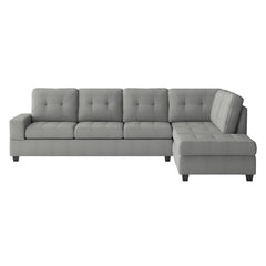 Maston Gray 3-Piece Reversible Sectionals & Storage Ottoman - Ornate Home