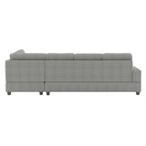 Maston Gray 3-Piece Reversible Sectionals & Storage Ottoman - Ornate Home