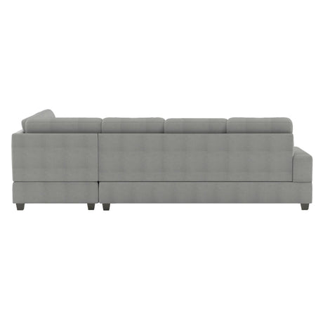 Maston Gray 3-Piece Reversible Sectionals & Storage Ottoman - Ornate Home