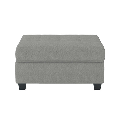 Maston Gray 3-Piece Reversible Sectionals & Storage Ottoman - Ornate Home
