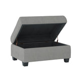 Maston Gray 3-Piece Reversible Sectionals & Storage Ottoman - Ornate Home
