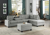 Maston Light Gray Ottoman - Ornate Home