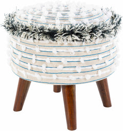 Matagami Beige Hand Woven Stool - Clearance - Ornate Home