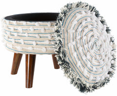 Matagami Beige Hand Woven Stool - Clearance - Ornate Home