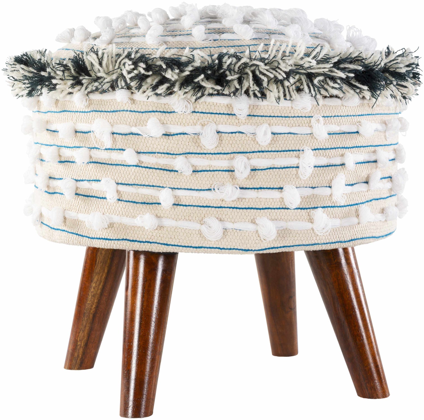 Matagami Beige Hand Woven Stool - Clearance - Ornate Home
