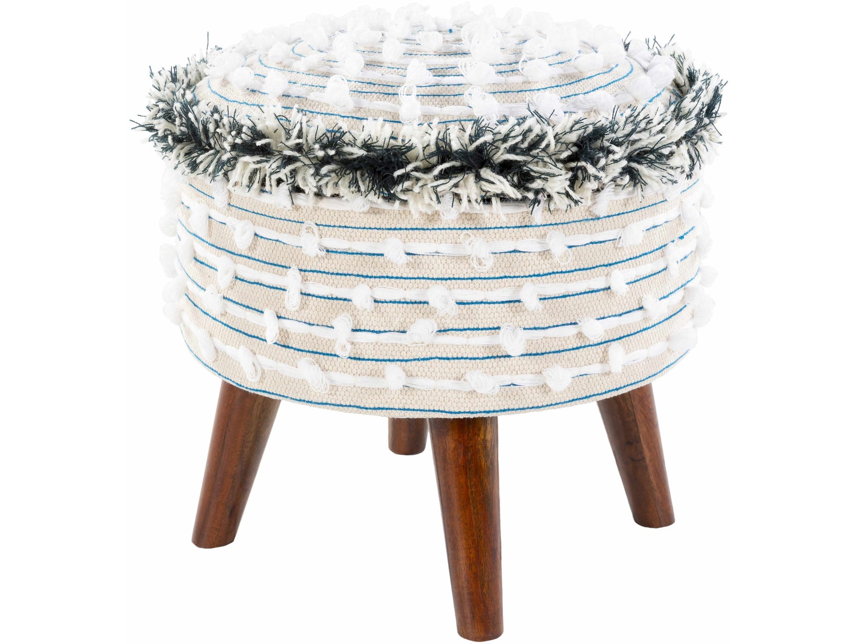 Matagami Beige Hand Woven Stool - Ornate Home