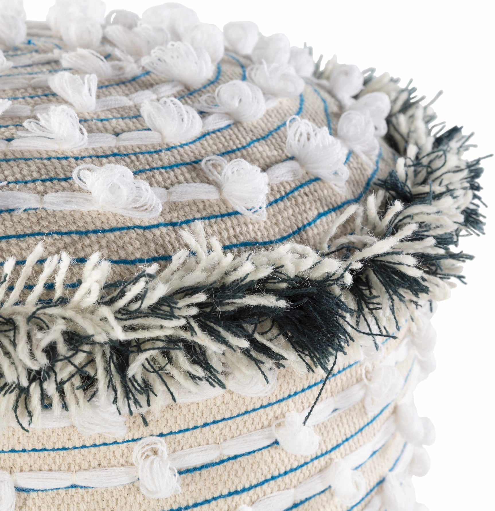 Matagami Beige Hand Woven Stool - Ornate Home