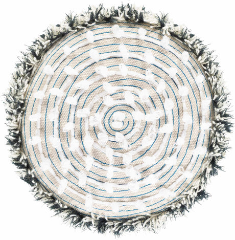 Matagami Beige Hand Woven Stool - Ornate Home