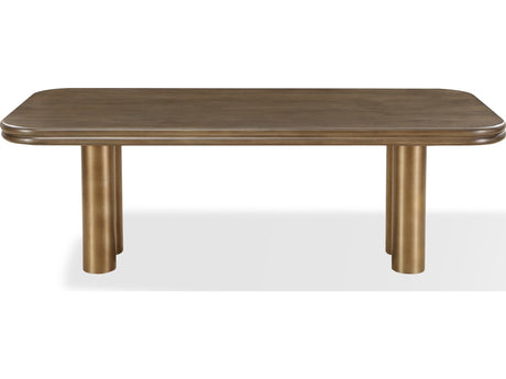 Mataranka Bistre/Brushed Golden Rectangular Dining Table - Ornate Home