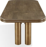 Mataranka Bistre/Brushed Golden Rectangular Dining Table - Ornate Home