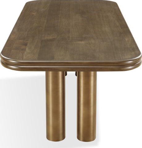 Mataranka Bistre/Brushed Golden Rectangular Dining Table - Ornate Home