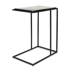 Mateo Black Glass Top Accent Table - Ornate Home