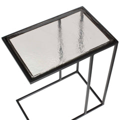 Mateo Black Glass Top Accent Table - Ornate Home