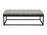 Mateo Grey Tufted Accent Bench - Ornate Home