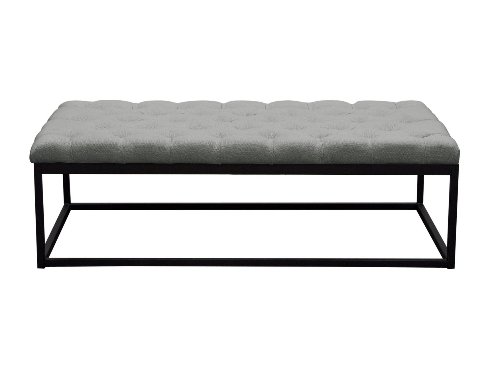Mateo Grey Tufted Accent Bench - Ornate Home