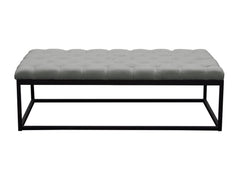 Mateo Grey Tufted Accent Bench - Ornate Home