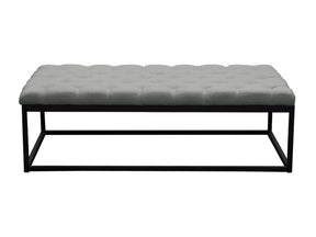 Mateo Grey Tufted Accent Bench - Ornate Home