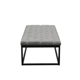Mateo Grey Tufted Accent Bench - Ornate Home