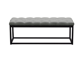 Mateo Grey Tufted Bench - Ornate Home
