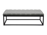 Mateo Grey Tufted Bench - Ornate Home
