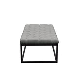 Mateo Grey Tufted Bench - Ornate Home