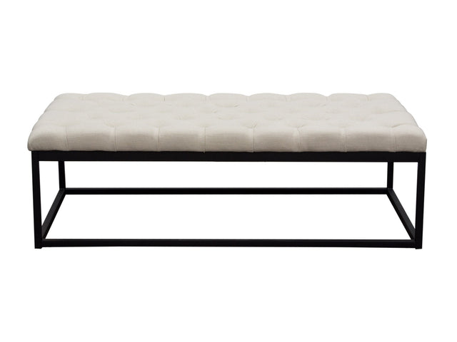 Mateo Large Sand Tufted Bench - Ornate Home