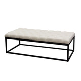 Mateo Large Sand Tufted Bench - Ornate Home