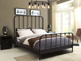 Mateo Rust Brown Metal Eastern King Bed - Ornate Home