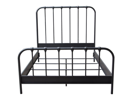 Mateo Rust Brown Metal Queen Bed - Ornate Home