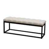 Mateo Sand Tufted Bench - Ornate Home