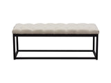 Mateo Small Sand Tufted Bench - Ornate Home