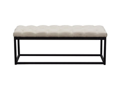 Mateo Small Sand Tufted Bench - Ornate Home