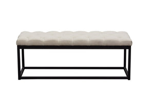 Mateo Small Sand Tufted Bench - Ornate Home