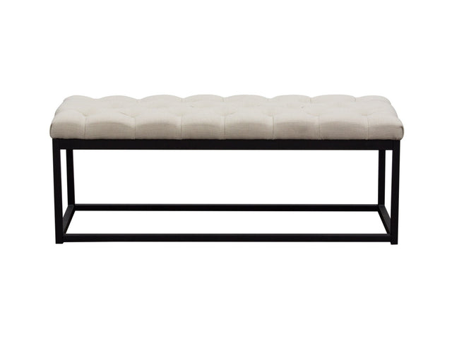 Mateo Small Sand Tufted Bench - Ornate Home