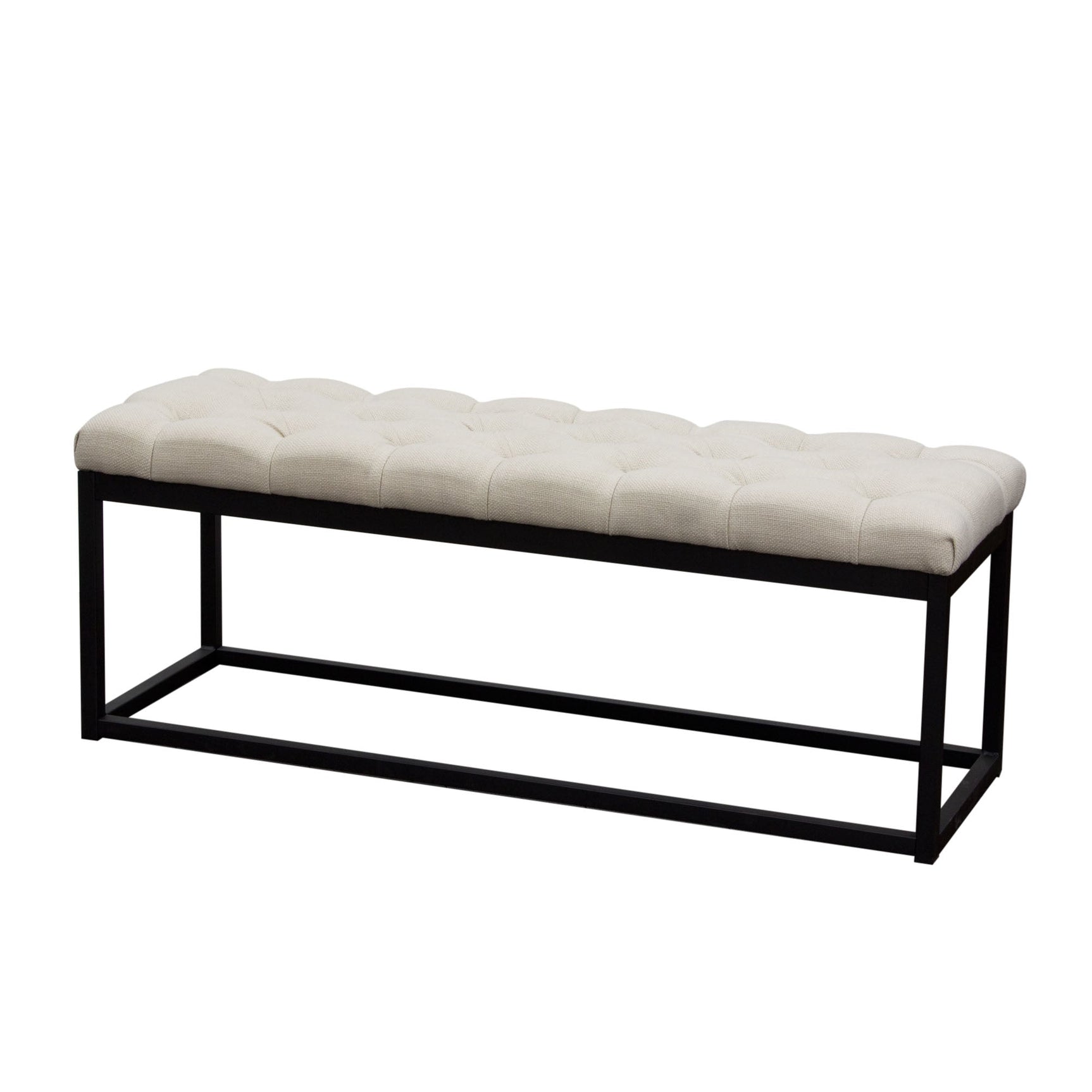 Mateo Small Sand Tufted Bench - Ornate Home
