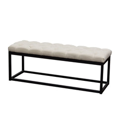 Mateo Small Sand Tufted Bench - Ornate Home