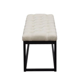 Mateo Small Sand Tufted Bench - Ornate Home