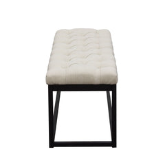 Mateo Small Sand Tufted Bench - Ornate Home