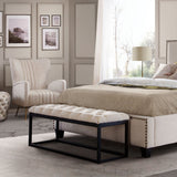 Mateo Small Sand Tufted Bench - Ornate Home