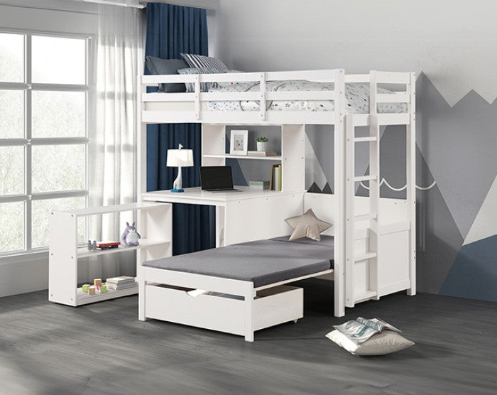 Mateo White Bunk Bed - Ornate Home
