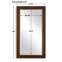 Matheson Walnut Rectangular Mirror - Ornate Home