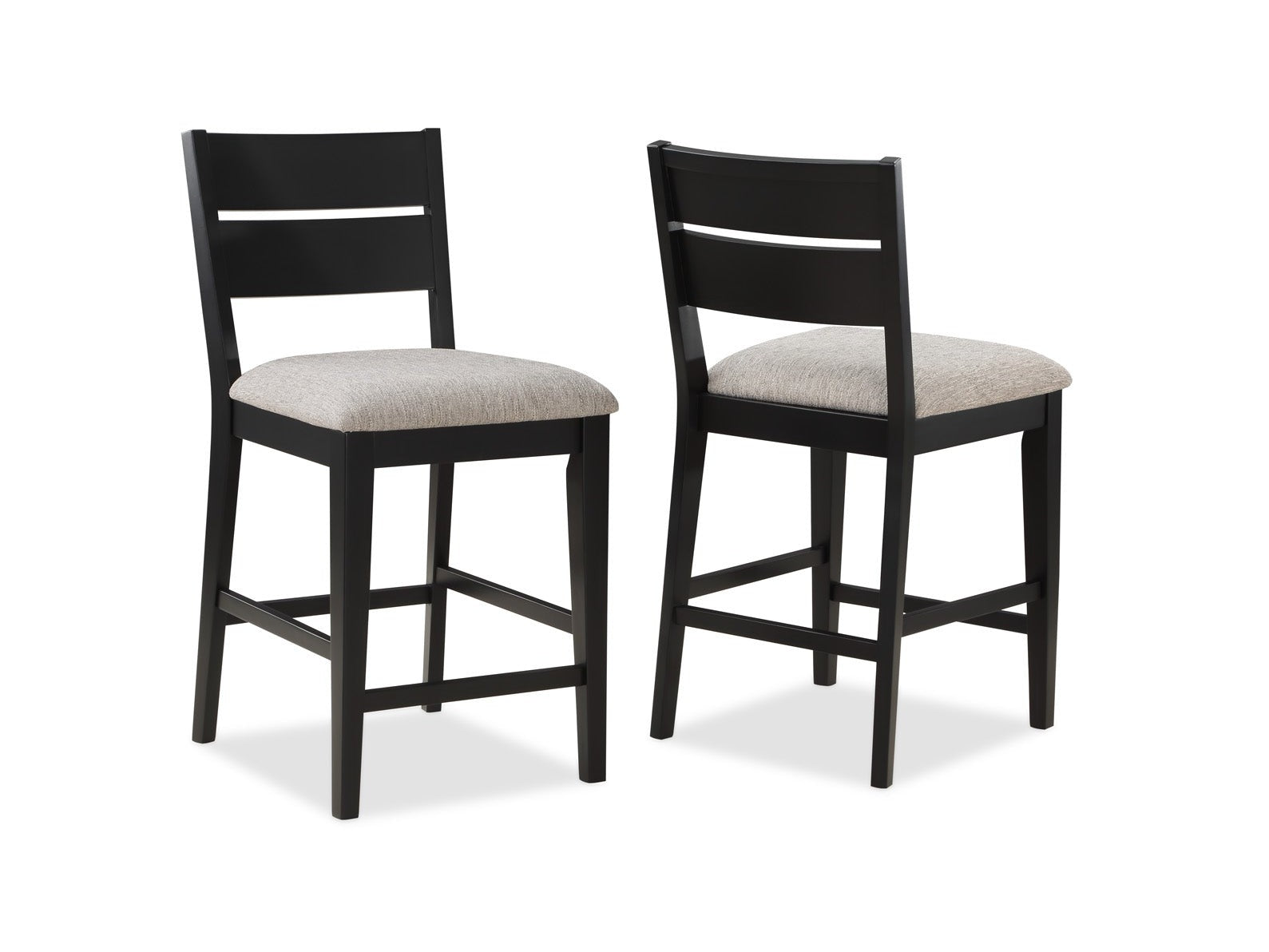 Mathis Black/Gray Counter Height Chair (Set of 2) - Ornate Home